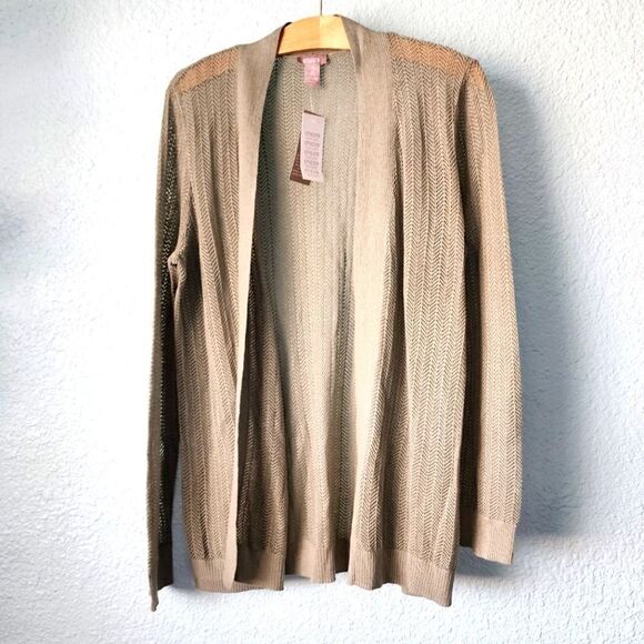Chico's design vintage light dust moss green cardigan sweater - Picture 1 of 7